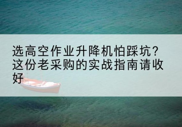 含山高空作业升降机厂家推荐-选高空作业升降机怕踩坑？这份老采购的实战指南请收好